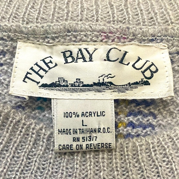 THE BAY CLUB | Vintage 90’s Plaid Knit Short Sleeve Pullover Sweater Large - Picture 13 of 16